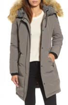 Women's Vince Camuto Down & Feather Fill Parka With Faux Fur Trim - Grey