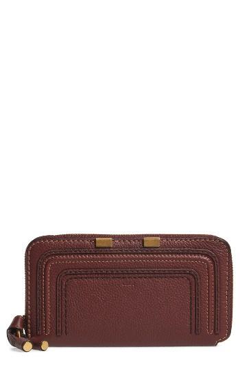 Women's Chloe 'marcie - Long' Zip Around Wallet - Purple