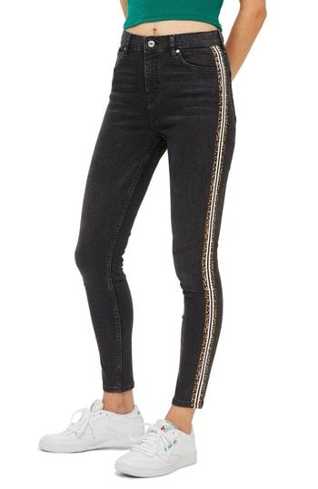 Women's Topshop Leopard Stripe Jeans
