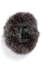 Women's Dena Genuine Fox Fur Cowl Collar, Size - Grey