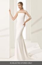 Women's Rosa Clara Parma Illusion Crepe Gown, Size In Store Only - Ivory