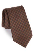 Men's Michael Bastian Houndstooth Wool Tie, Size - Brown