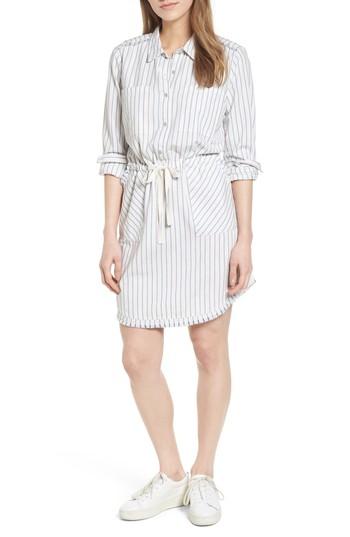Women's Caslon Drawstring Waist Shirtdress - Ivory