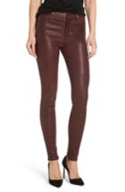 Women's Ag Farrah Leather Skinny Jeans - Pink