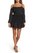 Women's Foxiedox Plisse Off The Shoulder Dress - Black