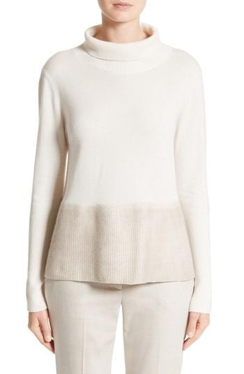 Women's Fabiana Filippi Felted Cashmere Turtleneck Us / 42 It - White