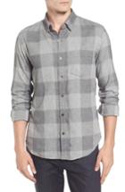 Men's Bonobos Slim Fit Check Brushed Twill Sport Shirt - Grey