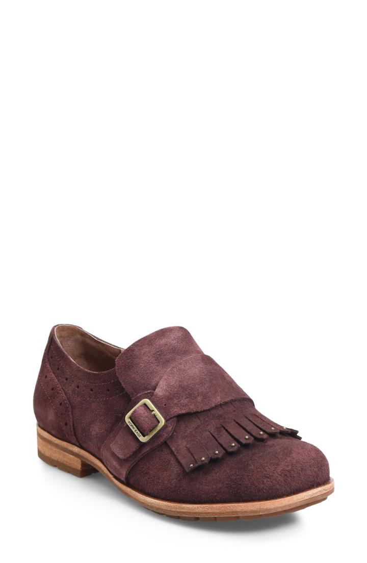 Women's Kork-ease Bailee Kiltie Monk Strap Shoe .5 M - Red
