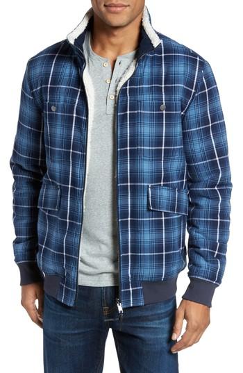 Men's Surfside Supply Plaid Reversible Jacket - White