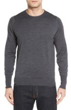 Men's John Smedley 'marcus' Easy Fit Crewneck Wool Sweater - Black