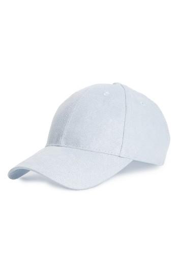 Women's Bp. Faux Suede Baseball Cap - Blue