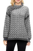 Women's Vince Camuto Cable Turtleneck Sweater - Grey