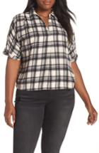 Women's All In Favor Short Sleeve Crop Blouse, Size - Ivory