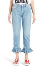 Women's Msgm Flare Cuff Crop Jeans