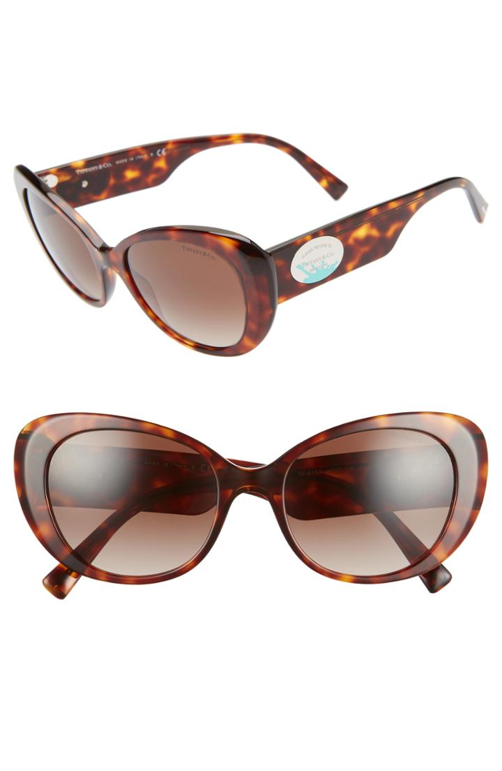 Women's Tiffany & Co. Return To Tiffany 54mm Oval Sunglasses - Brown Gradient