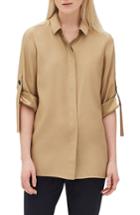 Women's Lafayette 148 New York Jeslyn Silk Blouse - Beige