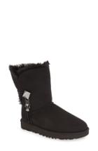 Women's Ugg 'lilou' Genuine Shearling Lined Short Boot M - Black