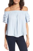 Women's Astr The Label Tiered Off The Shoulder Top - Blue