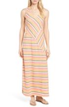 Women's Caslon Stripe A-line Maxi Dress - Coral