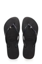 Women's Havaianas 'slim Crystal Glamour' Flip Flop /38 Br - Black