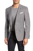 Men's Boss Hutsons Trim Fit Wool Blend Sport Coat L - Grey