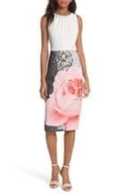 Women's Ted Baker London Blenheim Palace Embellished Body-con Dress - Beige