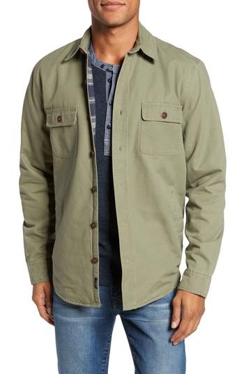 Men's Faherty Blanket Lined Shirt Jacket - Green