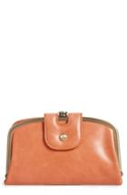 Women's Hobo Halo Calfskin Leather Wallet - Orange
