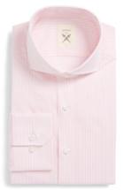 Men's Strong Suit Trim Fit Stripe Dress Shirt .5 R - Pink