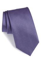 Men's Brioni Solid Silk Tie, Size - Purple