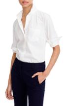 Women's J.crew New Perfect Cotton Poplin Shirt - White