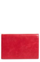 Diane Von Furstenberg Large Leather Flap Pouch - Red