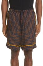 Men's Dries Van Noten Piper Bis Print Shorts Eu - Brown