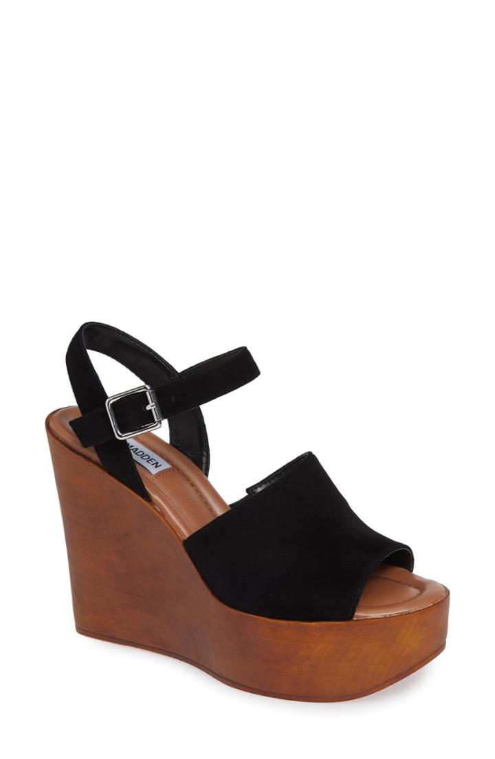 Women's Steve Madden Bellini Wedge Sandal M - Black