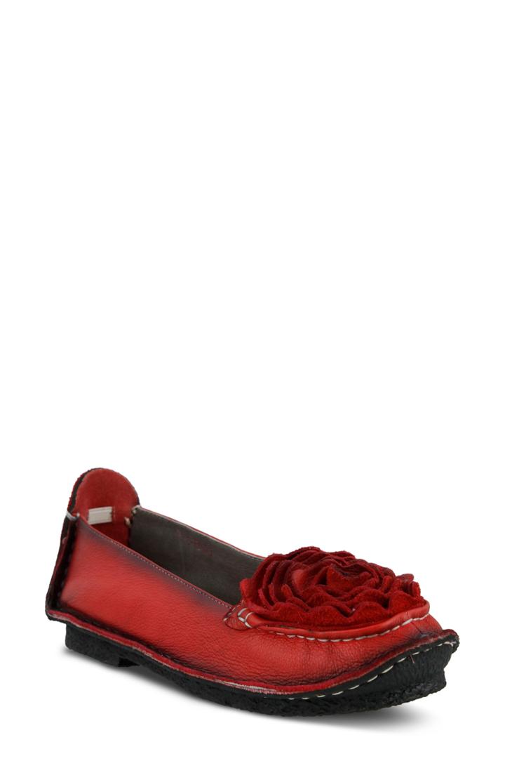 Women's L'artiste Dezi Flat .5-7us / 37eu - Red