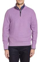 Men's Tailorbyrd Ossun Tipped Quarter Zip Sweater - Purple