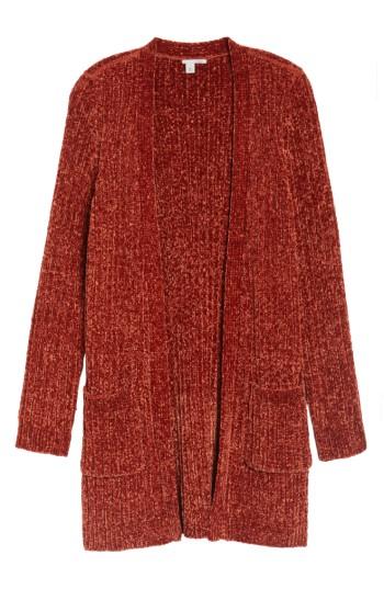 Women's Halogen Chenille Cardigan - Metallic