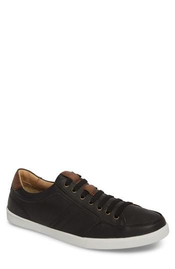 Men's J & M 1850 Quinton Textured Low Top Sneaker M - Black
