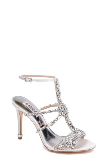 Women's Badgley Mischka Hughes Crystal Embellished Sandal M - White