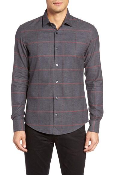 Men's Boss Reid Trim Fit Check Sport Shirt