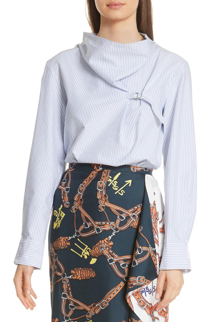 Women's Michael Stars Flocked Print Peasant Blouse