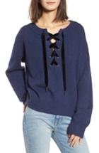 Women's Rails Olivia Lace-up Sweater - Blue