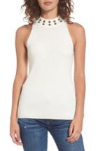 Women's Juicy Couture Dome Stud Mock Neck Top - Ivory