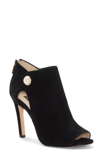 Women's Louise Et Cie Illisa Peep Toe Bootie M - Black