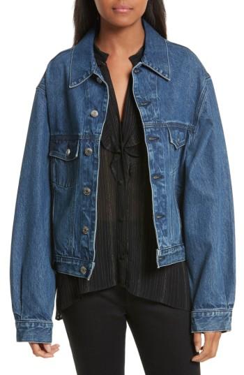 Women's Iro Donna Denim Jacket Us / 34 Fr - Blue