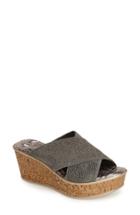 Women's Love And Liberty 'olga' Wedge Slide Sandal M - Grey