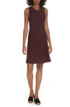 Women's Theory Marled Fit & Flare Sweater Dress, Size - Burgundy