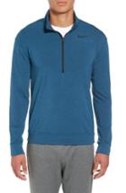 Men's Nike Dry Training Quarter Zip Pullover, Size - Blue