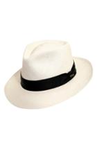 Men's Scala Straw Panama Hat - White