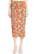 Women's Diane Von Furstenberg Tailored Midi Pencil Skirt - Orange